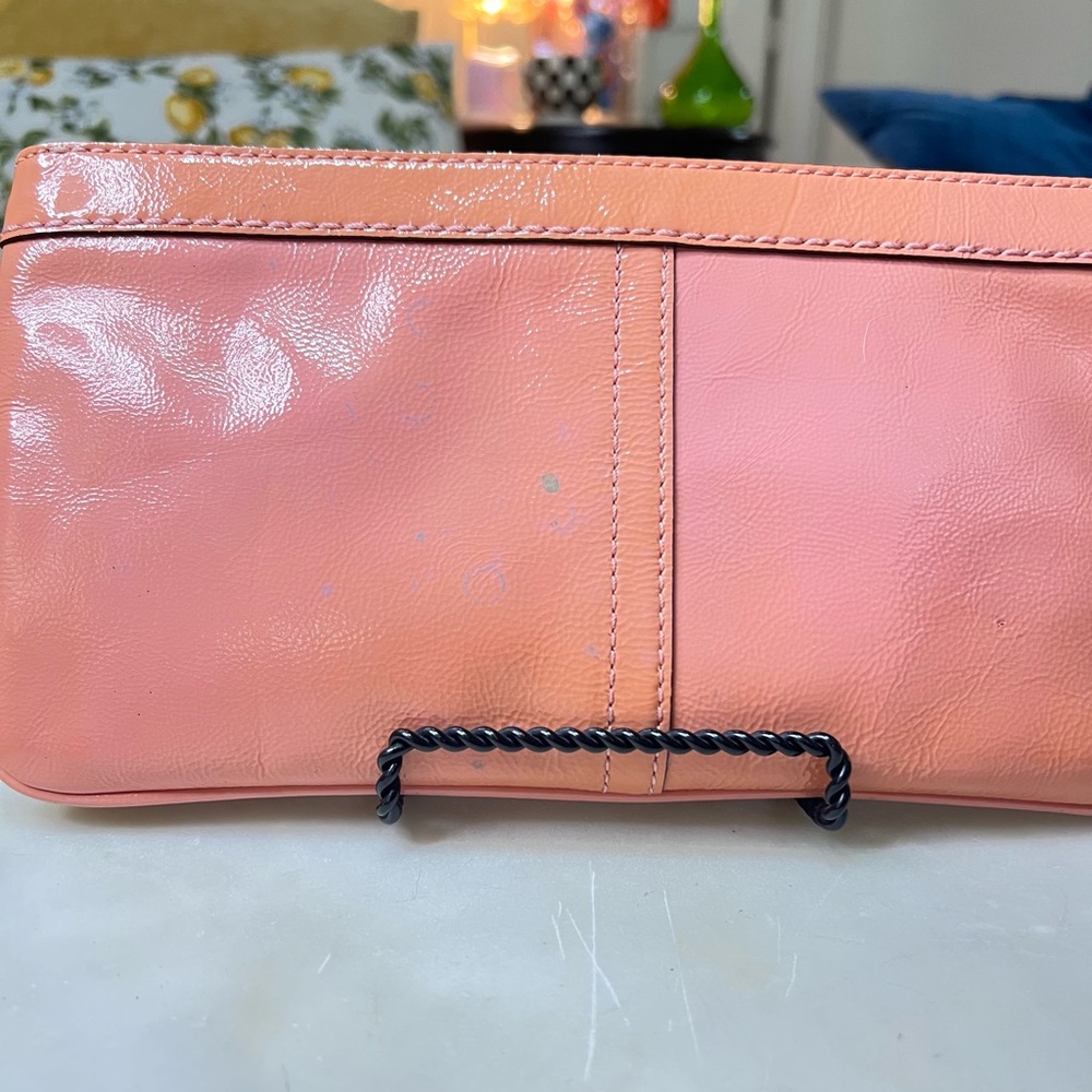 Coach Two-Tone Pink Leather Wristlet - Picture 2 of 5